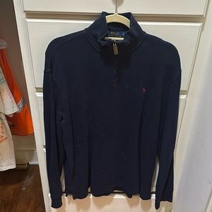 Men’s polo Ralph Lauren’s navy quarter zip pullover
